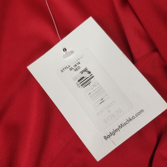 Belle Badgley Mischka Red Sheath Dress NWT - Picture 5 of 6